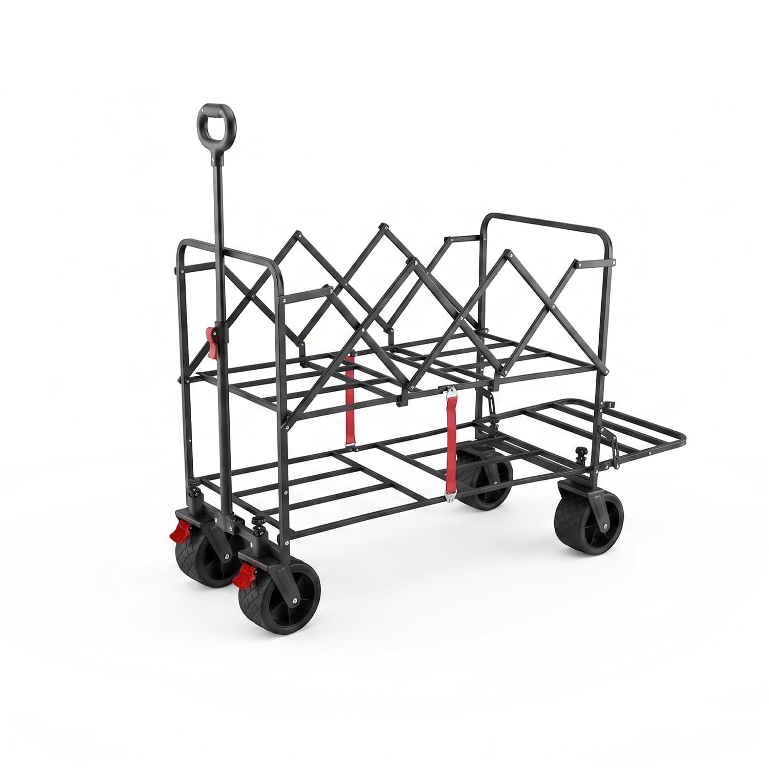 Dual-Layer Folding Photography Utility Wagon - 4
