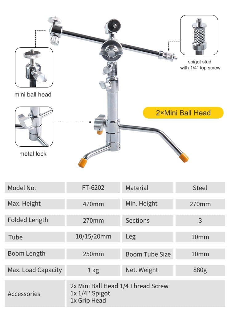 Mini Table Pocket C-Stand detail 2