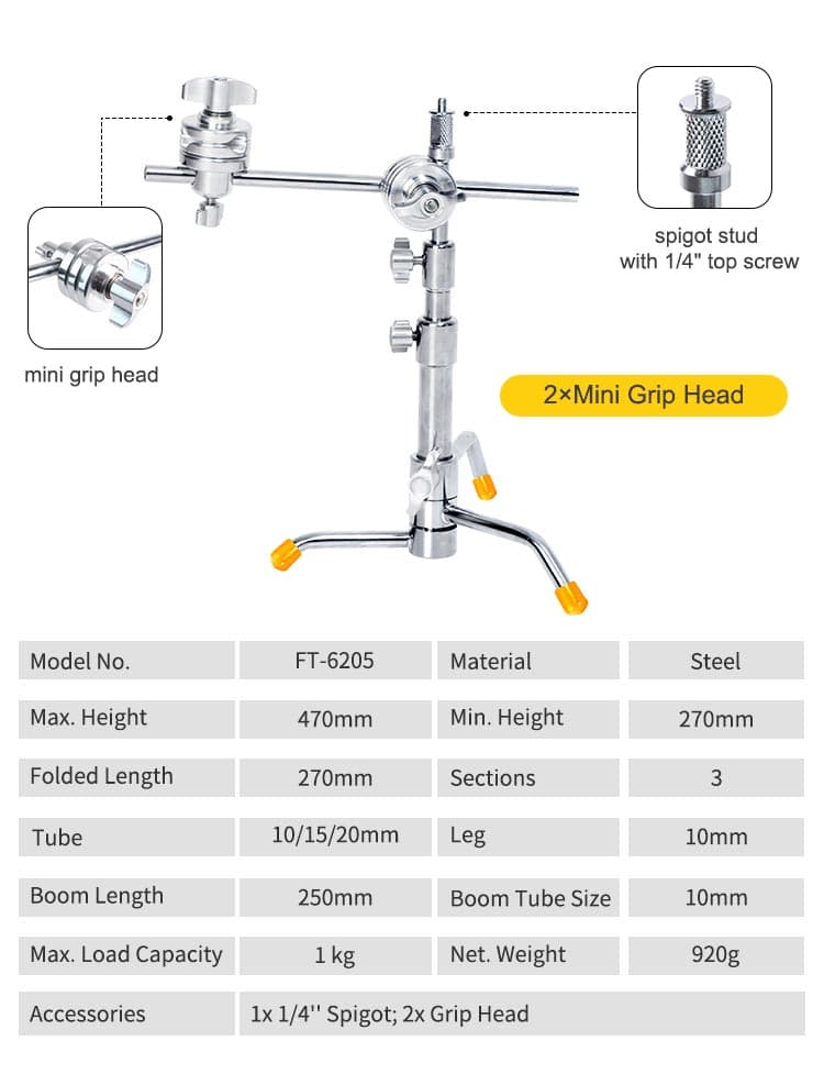 Mini Table Pocket C-Stand detail 4
