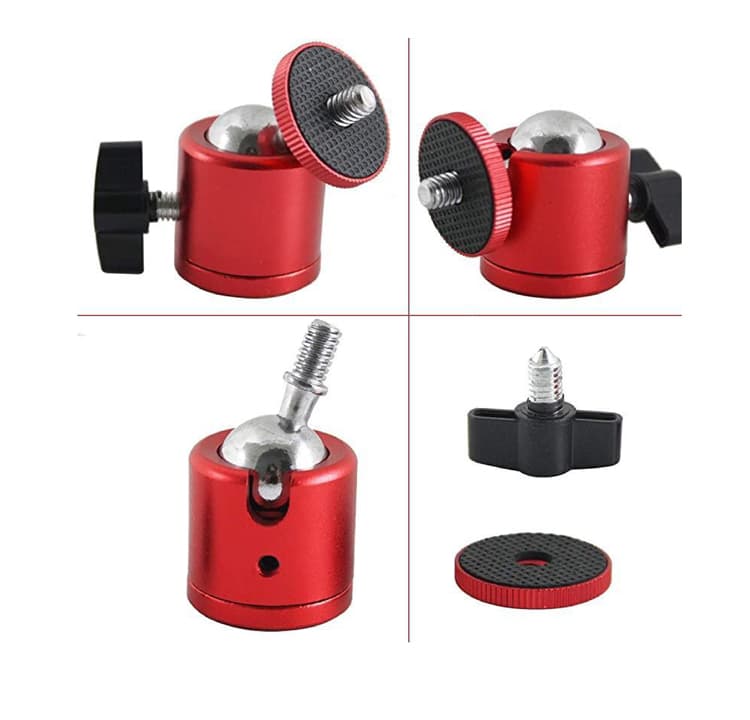 360 Degree Rotating Swivel Mini Ball Head 1/4" Screw Mount Holder For DSLR Camera Tripod
