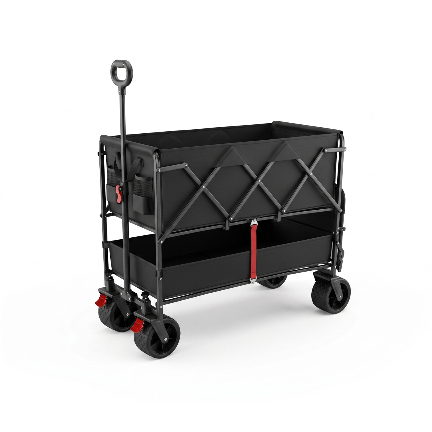 Dual-Layer Folding Photography Utility Wagon - 2